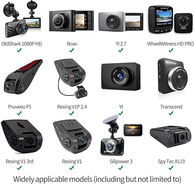 TiToeKi Dash Cam Suction Mount with 15+ Swivel Ball Adapters Compatible with Rexing V1, UGSHD, Falcon F170, KDLINKS, Vantrue, APEMAN, Z-Edge, Roav, Old Shark, YI, Peztio, UGSHD and Most Dash Cameras