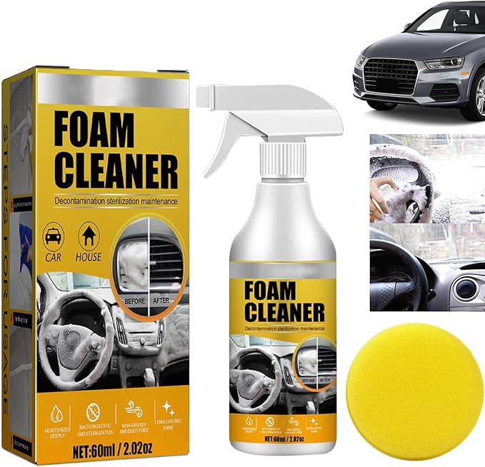 Foam Cleaner for Car, Foam Cleaner All Purpose, Foam Cleaner for Car Interior, Multi-Purpose Car Upholstery Cleaner for Car Seats Leather (1PC)