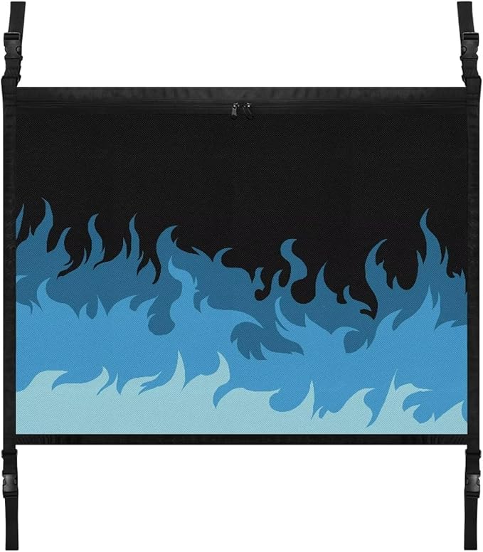 Generic Fire Car Ceiling Storage Net Pocket for SUV, Van, Cargo, Most Vehicle, Auto Interior Accessories, Car Roof Storage Bag, Double-Layer Mesh SUV for SUVs,Road Trips