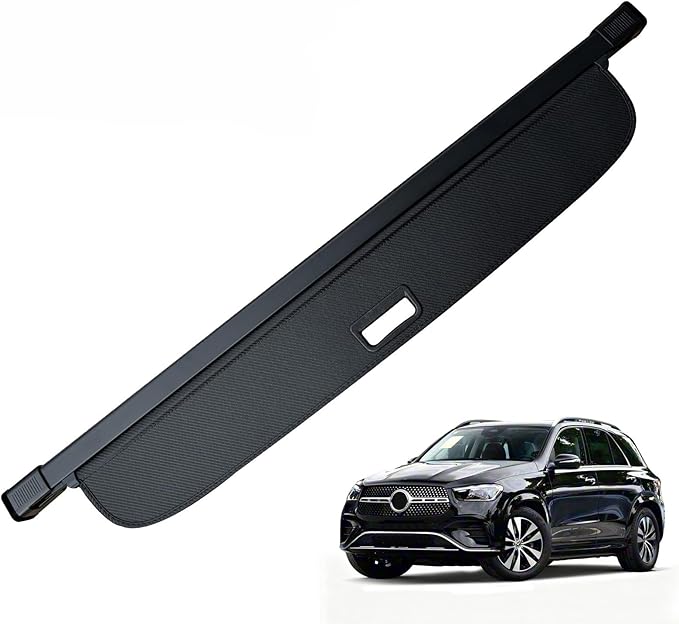 MIALUTY® Cargo Cover for 2020-2026 Mercedes Benz GLE350 GLE450 Retractable Trunk Cover GLE Accessories Anti-Peeping Anti-Theft Privacy Screen,Trunk Luggage Shield Shade Carbon Fiber Texture