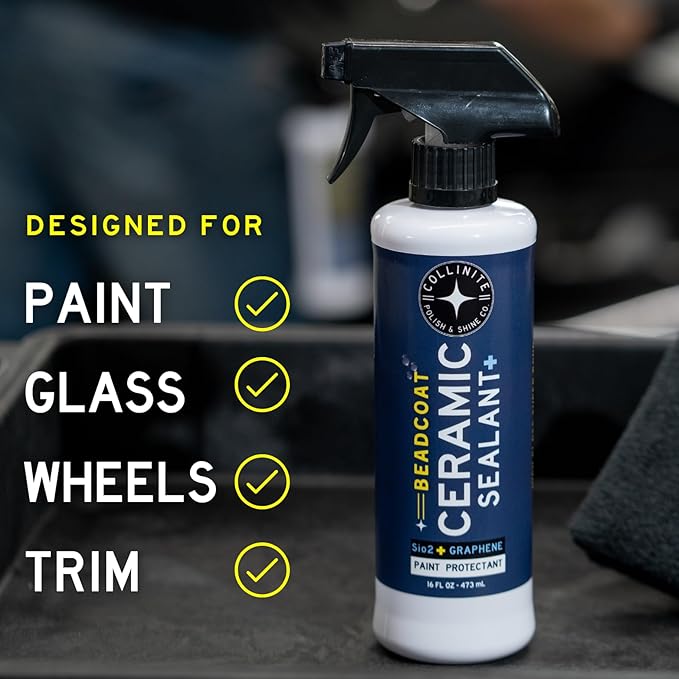 Collinite Beadcoat Ceramic Sealant + Graphene. Slick, High Gloss Shine, Advanced Sio2 Hydrophobics & High Endurance Paint Protection. Fast Spray & Wipe Ceramic Coating Topper for Cars/Trucks(16 fl oz)