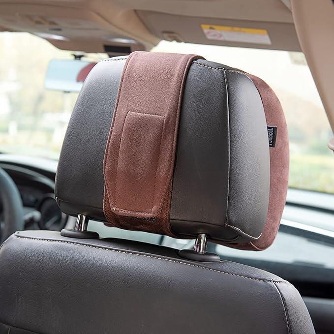Forbell Premium Memory Foam Car Neck Pillow with Washable Cover - Provides Comfortable Neck Support for Driving and Travel 1pc(Black)