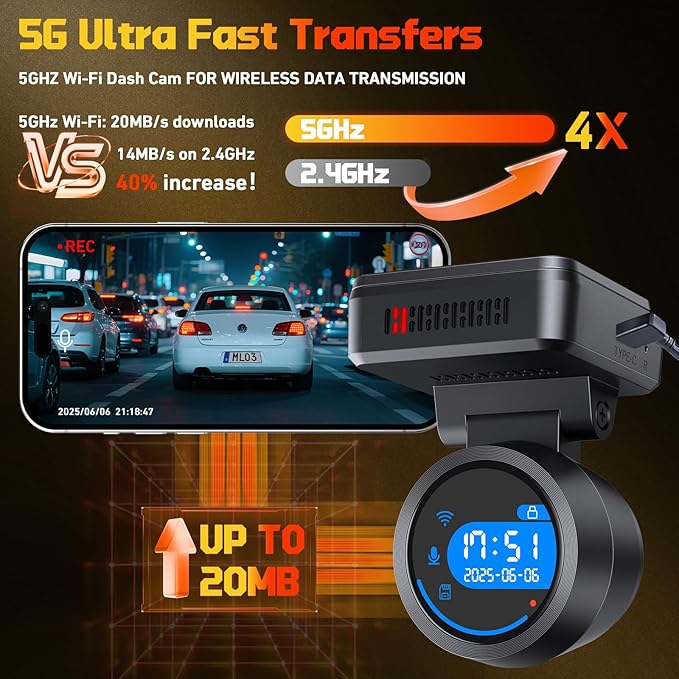 Dash Cam Front for Cars with Built-in WiFi & APP Control, 4K Dash Camera with Free 32GB Card, 1.2" IPS Touch Screen Dash Cam with 170°Wide Angle, G-Sensor, Night Vision, 24H Parking Mode Dashcam
