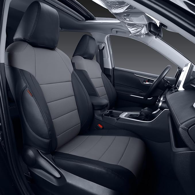 coverdream 2026 Rav4 Seat Covers Custom Fit for 2026 Toyota Rav4 Hybrid (LE,XLE Premium) SUV,Full Set Luxury Waterproof Leather Car Seat Protector