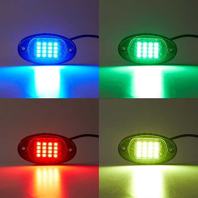 1 Pod Replacement Damaged Pod for Segmented RGB LED Rock Lights 12v Underglow Light Multicolor Waterproof Neon for Jeep Trucks ATV UTV Golf Cart Offroad Pickup RZR SXS