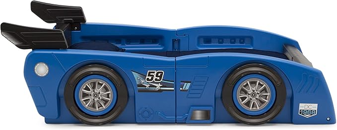 Delta Children Grand Prix Race Car Toddler-to-Twin Bed, Blue
