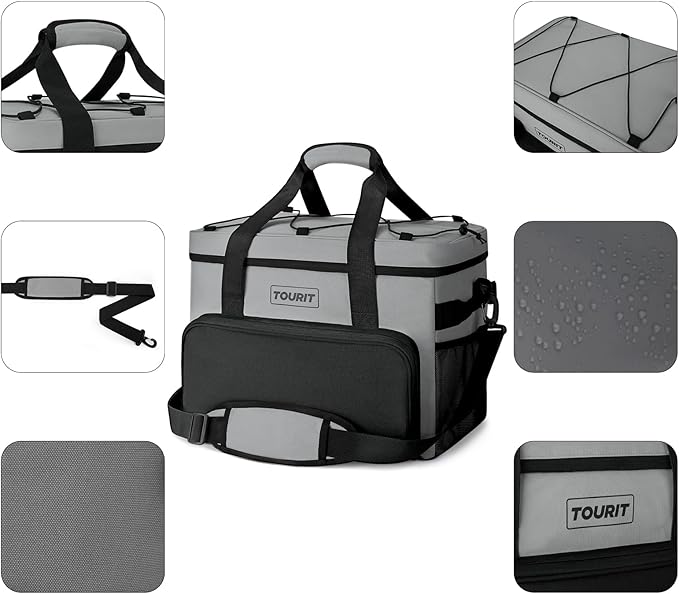 TOURIT Small Soft Cooler Bag Insulated, 24/35/46-Can Lunch Cooler Bag, Ice Chest, 14.6/24/32L Leakproof & Portable Coolers for Picnic, Beach, Camping, Work, Travel, Trip