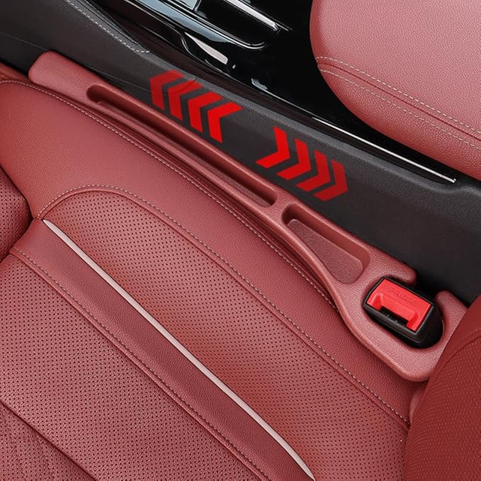 YLXGT Car Seat Gap Filler Organizer Universal for Car SUV Truck Accessories Seat Gap Plug Blocker with Storage Slot Red 2 Pack