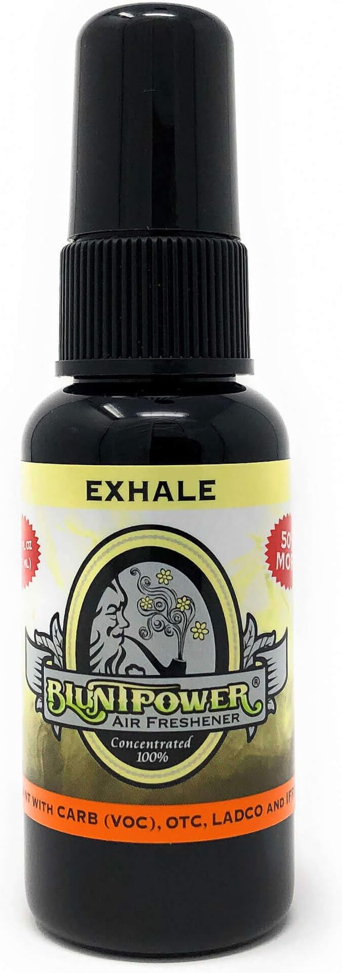 BluntPower (Exhale, 1 Pack) Concentrated Air Freshener for Room and Car Spray - Oil-Based Diffuser Spray Bottle - Long-Lasting Bathroom Spray, Car Freshener, & Odor Eliminator Spray