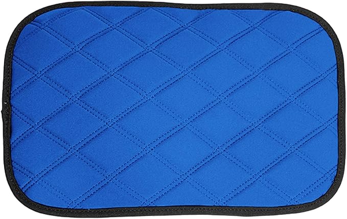 FH Group Neosupreme Blue Diamond Pattern Center Console Pad – Water-Resistant Armrest Cover Protector for Cars, SUVs & Trucks
