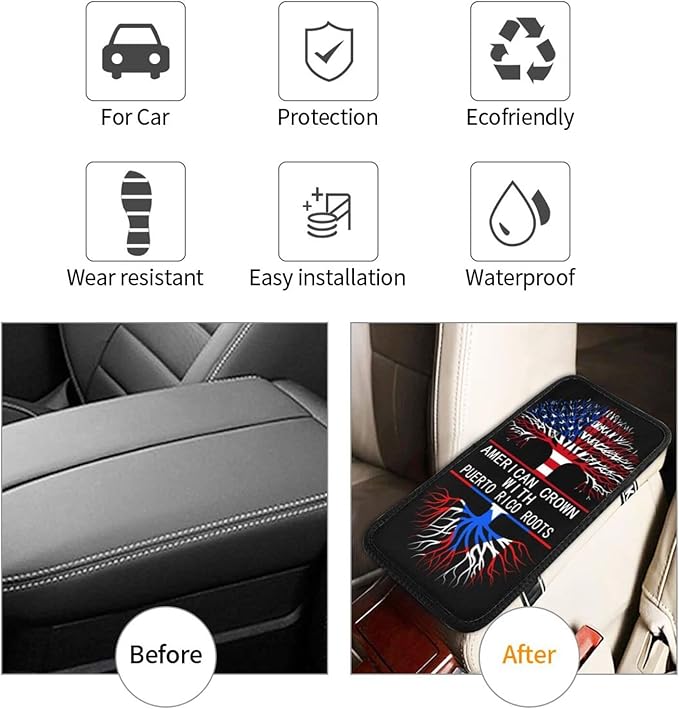 DARLEKS Car Armrest Cushion Auto Center Console Cover Pad Car Handrail Box Universal Decoration Mat