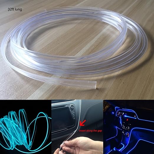 Rayauto 3.0mm Plastic Skirt Side Glow Optic Fiber Cable Car Light Decor (Length:10meters/32ft)
