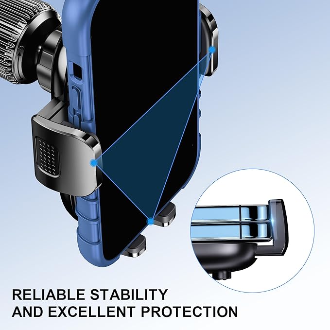 GUWEZ Phone Holder Car Mount for iPhone [Powerful Suction] Phone Mount for Car Dashboard Windshield Air Vent Universal Accessories [Thick Cases Friendly] Automobile Phone Holder Fit iPhone Smartphone