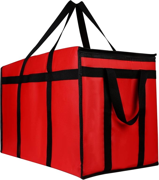Premium Insulated Food Delivery Bag 23x14x15 inches Waterproof Catering Supply Bag for Hot Food Delivery - Premium Food Warmer for Uber Eats and Doordash Food Delivery heavy duty catering 22x14x13