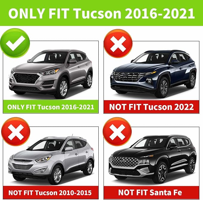 Marretoo for Hyundai Tucson Cargo Cover 2016 2017 2018 2019 2020 2021 for Hyundai Tucson Accessories Black Retractable Trunk Cover Security Shield Shade