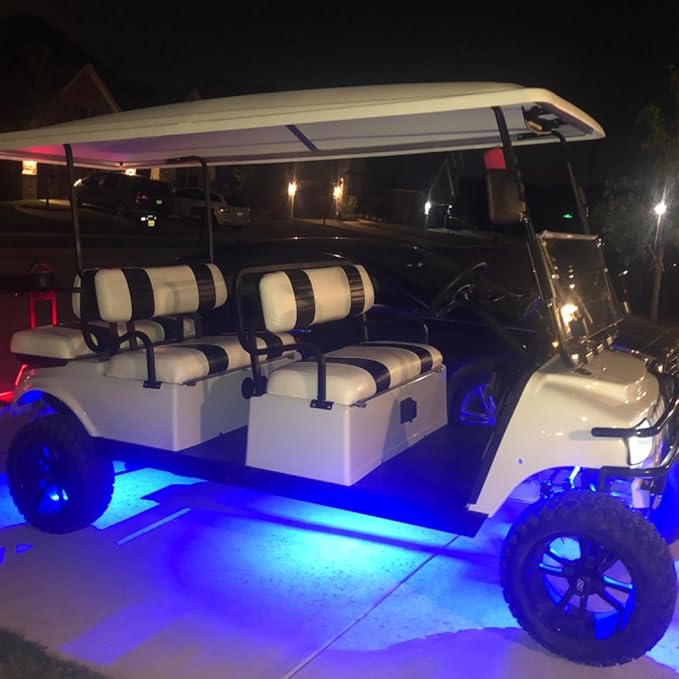 2 Pods LED Rock Lights, Ampper Waterproof LED Neon Underglow Light for Car Truck ATV UTV SUV Offroad Boat Underbody Glow Trail Rig Lamp (Blue)