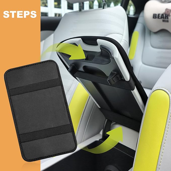 Red Mushroom Auto Center Console Pad,Soft Waterproof Car Center Console Cover Auto Armrest Seat Box Cover Protector for Most Vehicle SUV Truck Car