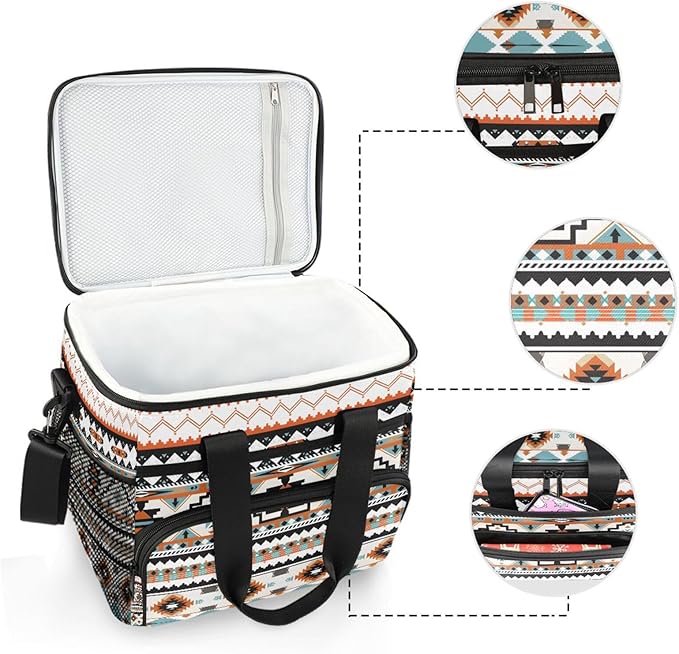 Cooler Bag Insulated Picnic Bag Large Lunch Box Reusable Tote Bag Soft Sided Portable Beach Cooler Grocery Camping