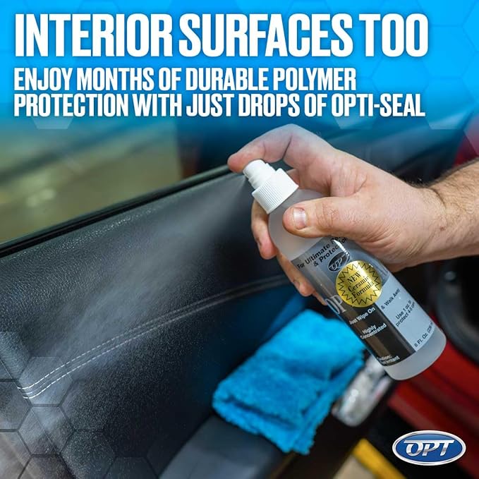 Optimum Opti-Seal Polymer Paint Sealant Spray for Automotive Paint and Interior Car Detailing, Includes Detailing Applicator Pad (8 oz)