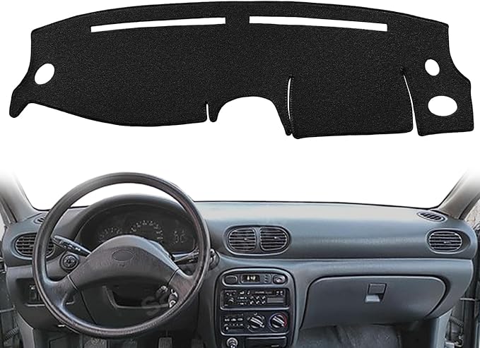 Dash Cover Mat Custom Fit for Hyundai Accent, Dashboard Cover Pad Carpet Protector F155 (Black)
