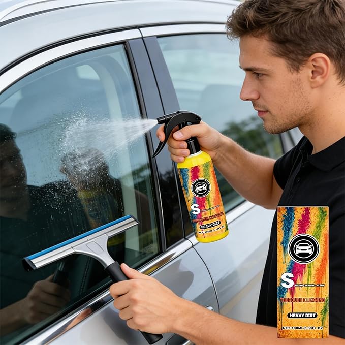 Automobile Heavy Duty Cleaning Spray, Stain Remover, 100ml, Car Cleaner, Vehicle Detailing, No Scrubbing Required, For Leather Seats Glass Panes SUV Trucks