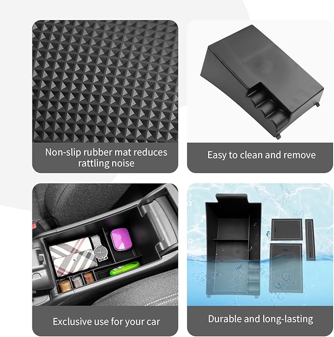 CDEFG 2025 2026 2027 HR-V Center Console Organizer Tray for 2023-2026 2027 Honda HRV HR-V Accessories Middle Console Armrest Tray Storage Box Secondary Insert Coin Container Car Interior Accessory