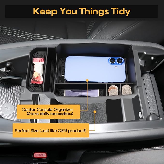 LFOTPP for Mazda CX-50 Center Console Organizer - 2023 2024 2025 2026 Mazda CX-50 Middle Armrest Storage Tray Insert, OEM Fit, Non-Slip Waterproof 6PCS Mazda CX-50 Hybrid Interior Accessories