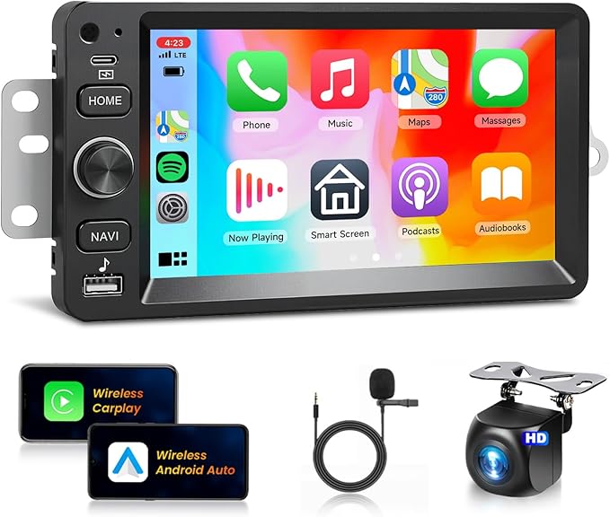 8Core 6+128G Car Stereo for Chevrolet Chevy Silverado Impala Tahoe GMC Sierra Yukon Hummer H2 Android Car Radio WiFi Wireless Carplay Android Auto,7” IPS,GPS,SWC,Bluetooth,Backup Camera