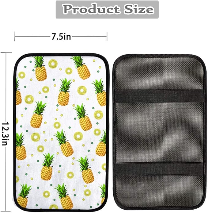 Dreaweet Stylish Spider Web Printed Black Car Center Console Armrest Cushion Cover Pad Soft Car Armrest Seat Box Cover Protector Auto Car Interior Accessories Decor