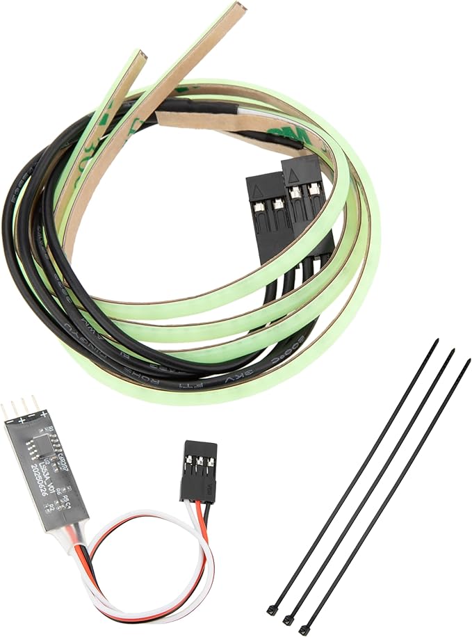 MEUS RACING RC LED Strip Colored Light Strip Flexible Cuttable for TRX4M SCX24 1/24 1/18 RC Crawlers Upgrade(Cyan)