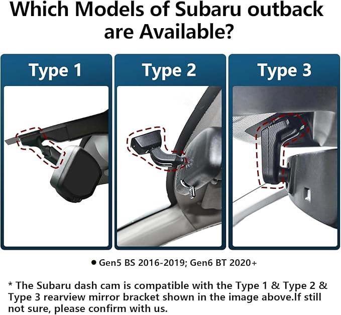 Mangoal 4K Dash Cam Custom fit for Subaru Outback Gen5 BS 2016-2019, Gen6 BT 2020-2025, 2.5i Limited 2.5i Premium 3.6R Limited and More, Integrated OEM Look, UHD 2160P Video, App & WiFi, 64GB Card