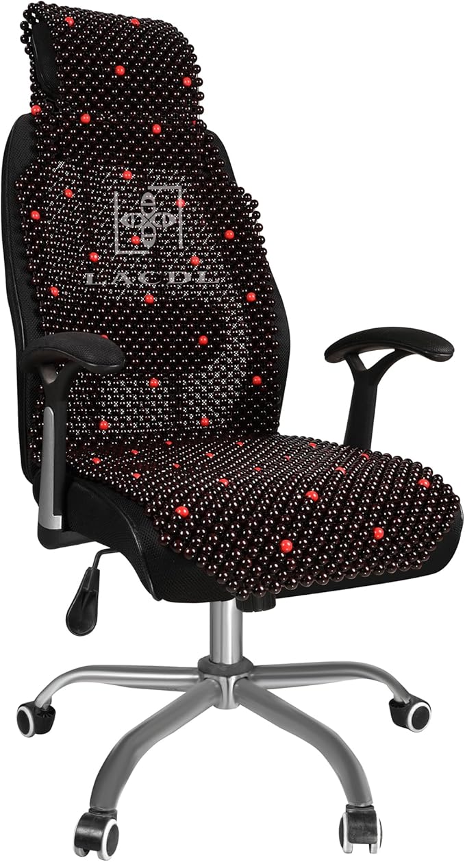 LACDL Beaded Seat Covers for Truck, Trailer, Van, RV, Car Seat Cooling Cover, Auto Ventilated Seat Cushion, Wood Breathable Car Seat Beads, Seat Cooler Pad Sweat Protector for Summer, Stars