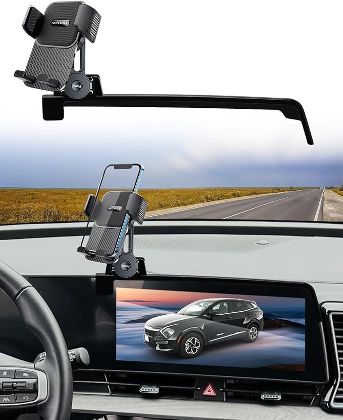 SKYLOTEC Phone Mount for Kia Sportage 2023 2024 2025 Accessories 12.3-Inch Screen Fixed Clip, Automobile Cradles Car Phone Holder, Cell Phone Base Not Block Air Vent
