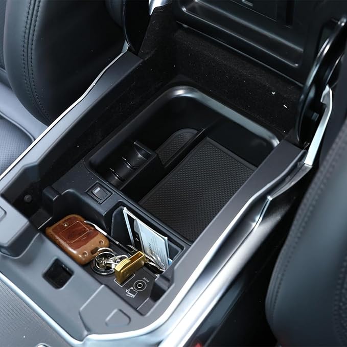 Center Console Armrest Storage Box Organizers Tray Compatible with Land Rover Range Rover Vogue Sport 2013-2017 Car Glove Interior Accessories(with Refrigerator)