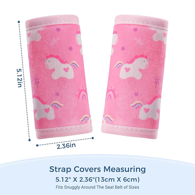 COOLBEBE Car Seat Straps Shoulder Pads for Baby Kids, Super Soft Seat Belt Covers for All Car Seats/Pushchair/Stroller/High Chair