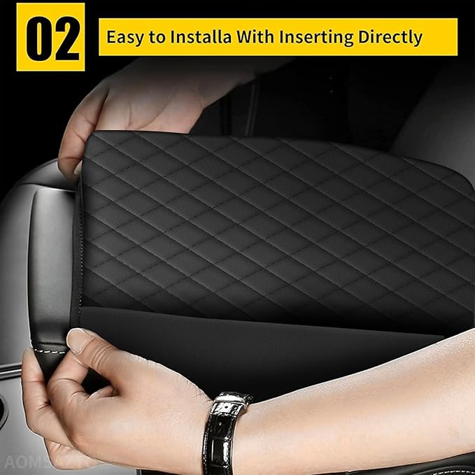 AOMSAZTO Console Covers for 2016-2025 Chevrolet Malibu Armrest Pad for Chevrolet Malibu Black