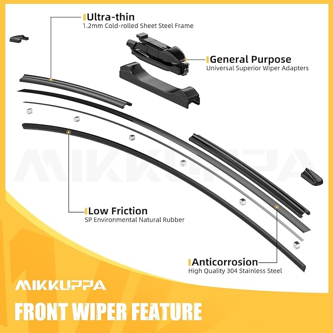 MIKKUPPA 22"+22"+11" Wiper Blades, Replacement for 2018-2025 Ford Expedition Lincoln Navigator Original Factory Quality Front Rear Wipers- All Season Wiper Blades, Pack of 3