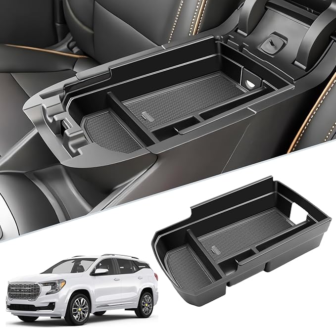 SKTU for 2018-2024 GMC Terrain Accessories Center Console Organizer 2018-2024 Terrain SL/SLE/SLT/AT4/Denali Console Tray GMC Terrain 2023 2024 Accessories 2024 Terrain Middle Console Organizer
