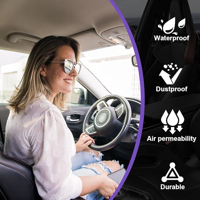 Car Center Console Pad, PU Leather Auto Armrest Seat Box Cover Protector, Comfortable Arm Rest Storage Box Mat for Vehicle Interior Protection, Universal Car Accessories (Gray)