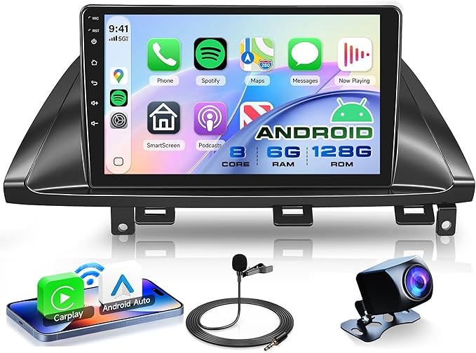 8 Core 6G+128G Android 15 Car Stereo Radio for Honda Odyssey 2005-2010, Rimoody Wireless Carplay Andorid auto GPS 5G-WiFi 10.1'' Touchscreen DSP Bluetooth 5.0 FM/RDS SWC Backup Camera