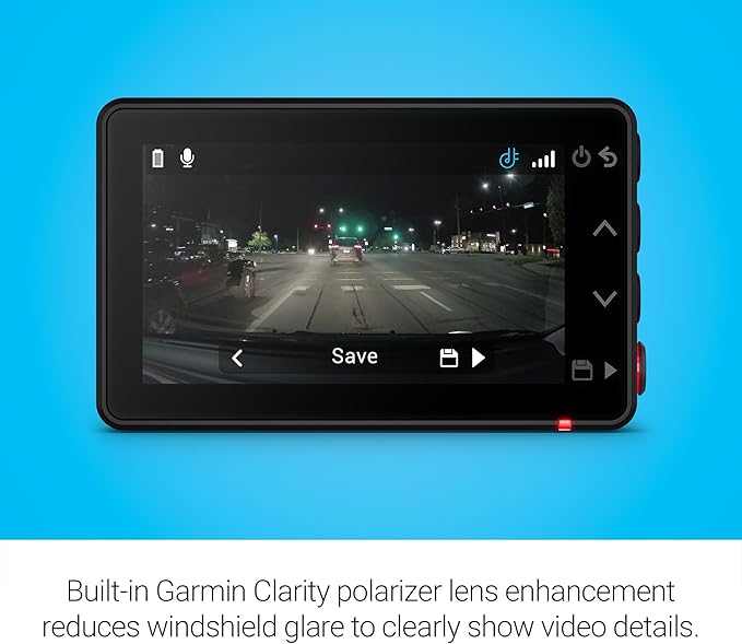 Garmin Dash Cam X210 Compact 1440p HD Camera | 140° FOV, Clarity Polarizer, Voice Control, GPS, 2.4" Display, Automatic Incident Detection Recording | Signature Series 64GB Micro SDXC Card
