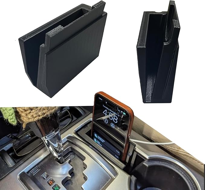 TEYOUYI Holder Wireless Charger for 5th Gen Toyota 4Runner Compatible with iPhone,Center Console Inserts Fits for Toyota 4runner Accessory for 5th Gen Toyota 4Runner Black