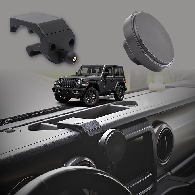 Phone Holder for Jeep Wrangler-JL- (2018-2023) JL JLU Gladiator JT Cradle Mount and Magsafe Compatible (MagSafe Compatible/Wireless Charging)
