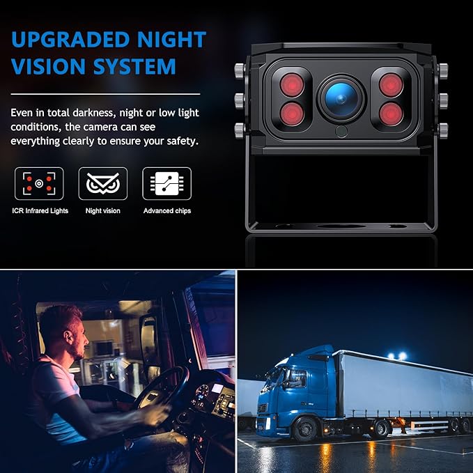 Ultimate 9" AHD IPS Monitor 1080P HD DVR Recording Dual Split Backup Camera Complete Kit for Car Truck RV IP69 Waterproof Camera Sharp Rear View Split Image Included 32G SD Card Easy DIY Install