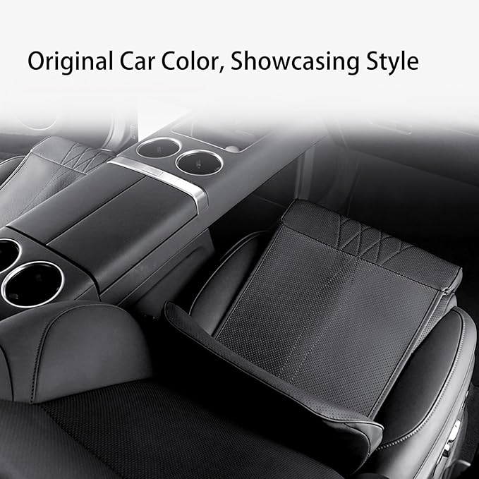 Car Seat Leg Extension with Lumbar Support Seat, Extension Pad for General Motors Car Seats, Leg and Waist Support for Car Travel (Black)