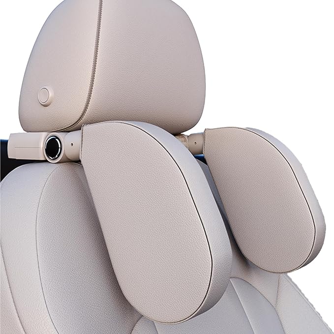 Car Headrest Pillow,Head, Neck Support Pillow,U Shaped Car Sleeping Pillow,180° Adjustable,Improve Head and Neck Posture and Adjust Sleep Position,Suitable for Kids and Adults (Grey)