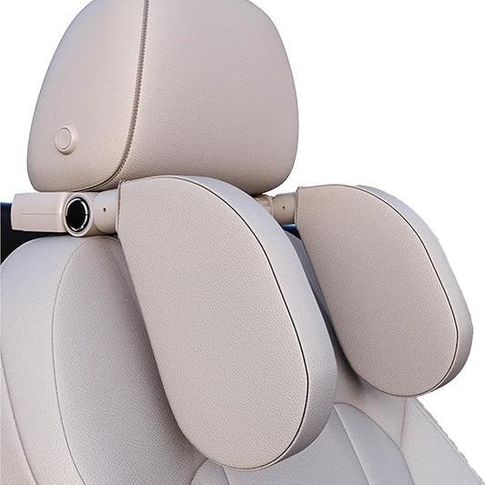 Car Headrest Pillow,Head, Neck Support Pillow,U Shaped Car Sleeping Pillow,180° Adjustable,Improve Head and Neck Posture and Adjust Sleep Position,Suitable for Kids and Adults (Grey)