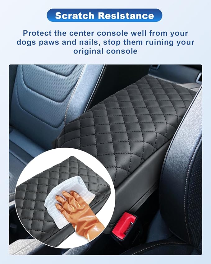 CDEFG Compatible with 2024 2025 VW Volkswagen Jetta Console Cover for 2020 2021 2022 2023 2024 2025 Jetta Accessories Armrest Cover 2024 Jetta Middle Console Cover Armrest Pad Jetta Arm Rest Cushion