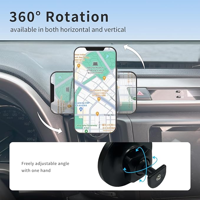 Car Phone Holder for Toyota RAV4 2013–2018,Vehicle-Specific Magnetic Dashboard Mount,360° Rotating MagSafe-Compatible Phone Cradle,Hands-Free Mount for iPhone 12–17/Android,RAV4 Interior Accessories