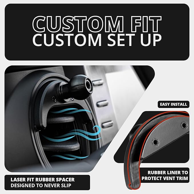 Tackform Link Vent Phone Mount Compatible with 2016-2023 Toyota Tacoma and 2014-2021 Toyota Tundra | Aluminum | Zero Slip | Universal Magnetic Phone Holder | 2" Arm | Pink | (NOT MAGSAFE Compatible)